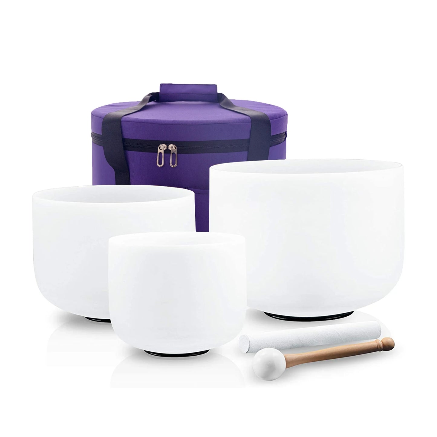Outlets! Crystal Singing Bowl Set for Sound Healing with  Suede Stick